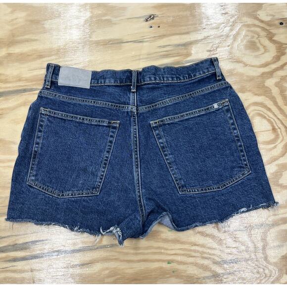 Everlane Shorts Womens 30 The Way High Denim Short Cutoff Medium Wash Blue - Picture 2 of 8